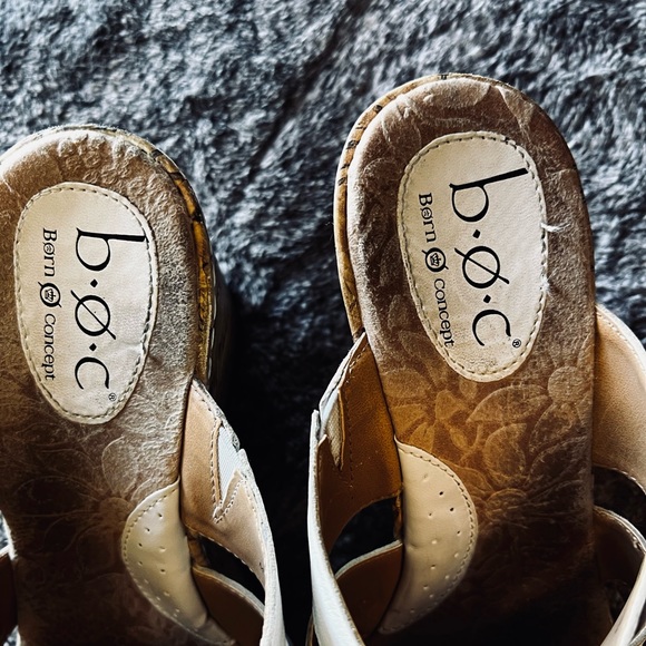 B O C Born Concept Sz 10 White Wedge - Picture 4 of 7